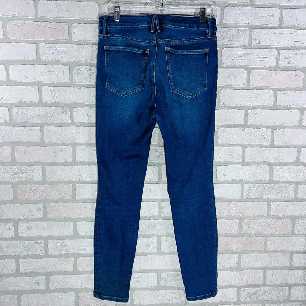 Good American Good Waist High Rise Skinny Jeans in Indigo 312 Wash Size 8/29 - Image 8
