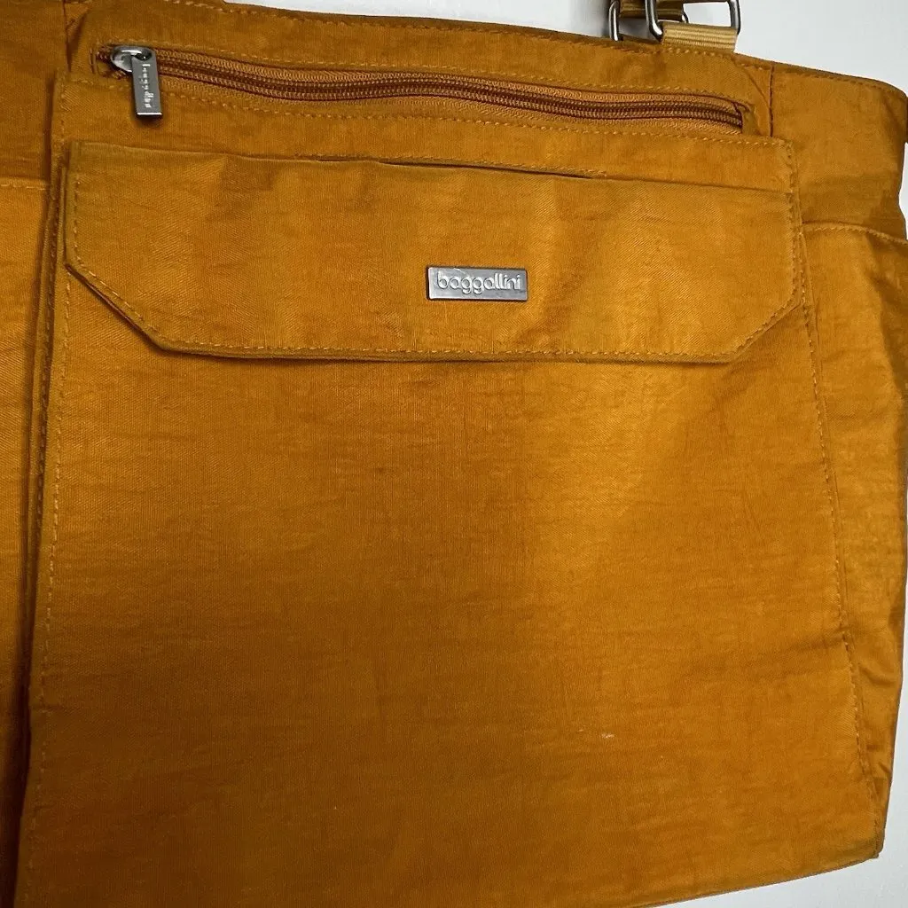Baggallini Burnt Orange Carry On Travel Tote Shoulder Bag, Snap Zipper Pockets - Image 4