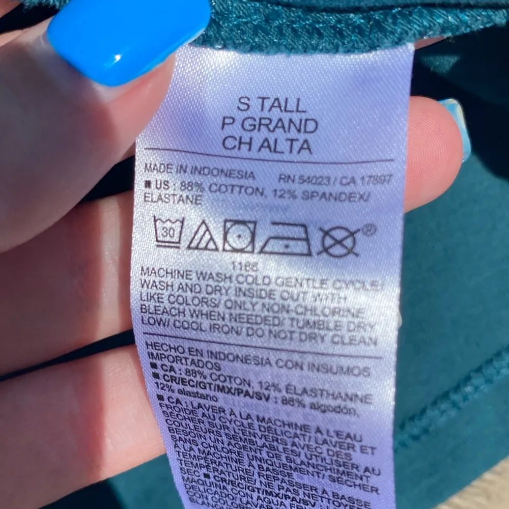 NWT Old Navy small tall blue green teal swing maxi midi scoop dress - Image 7