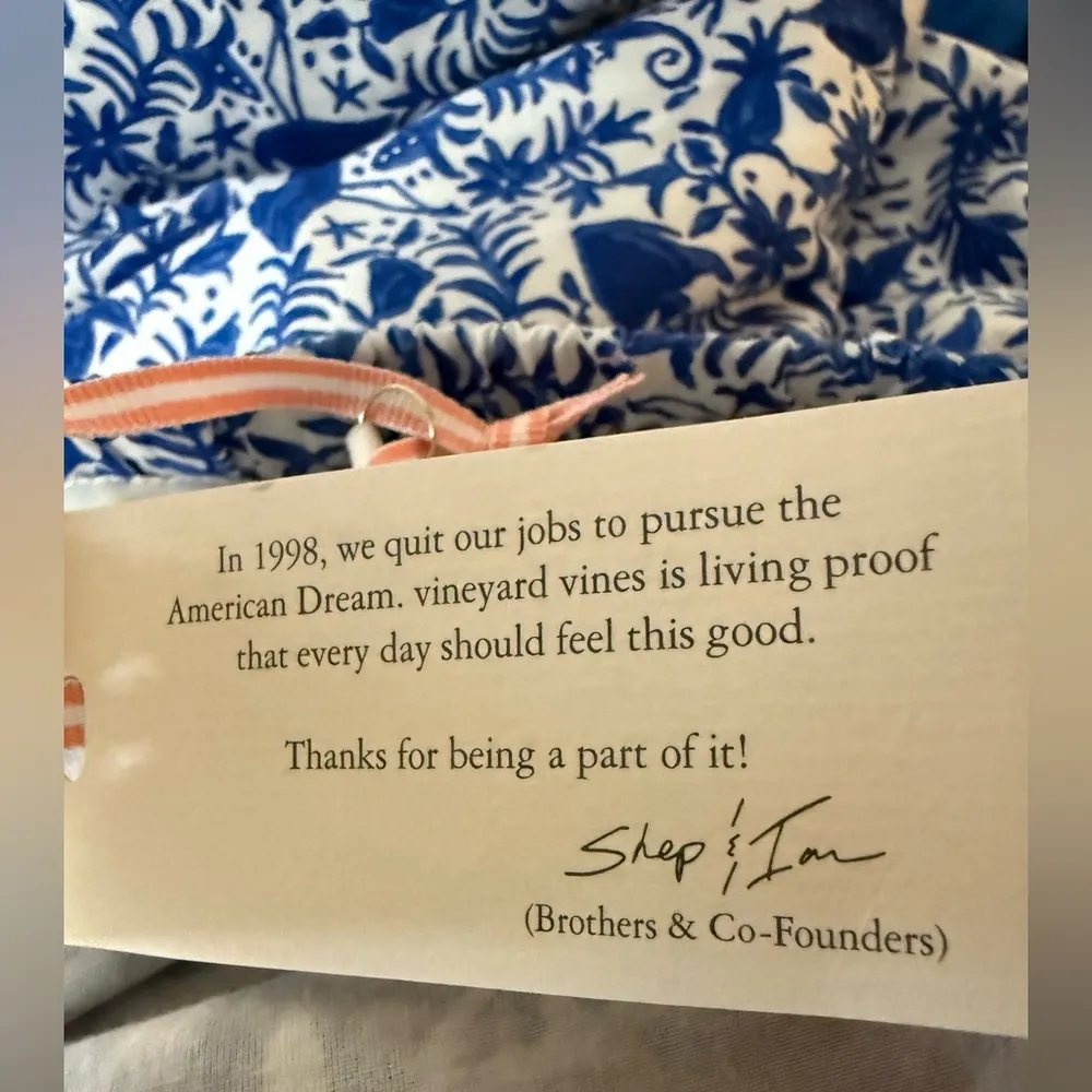 Vineyard Vines Bahamas Otomi Print Romper Outfit Turtle Yacht Blue White NWT XL - Image 4