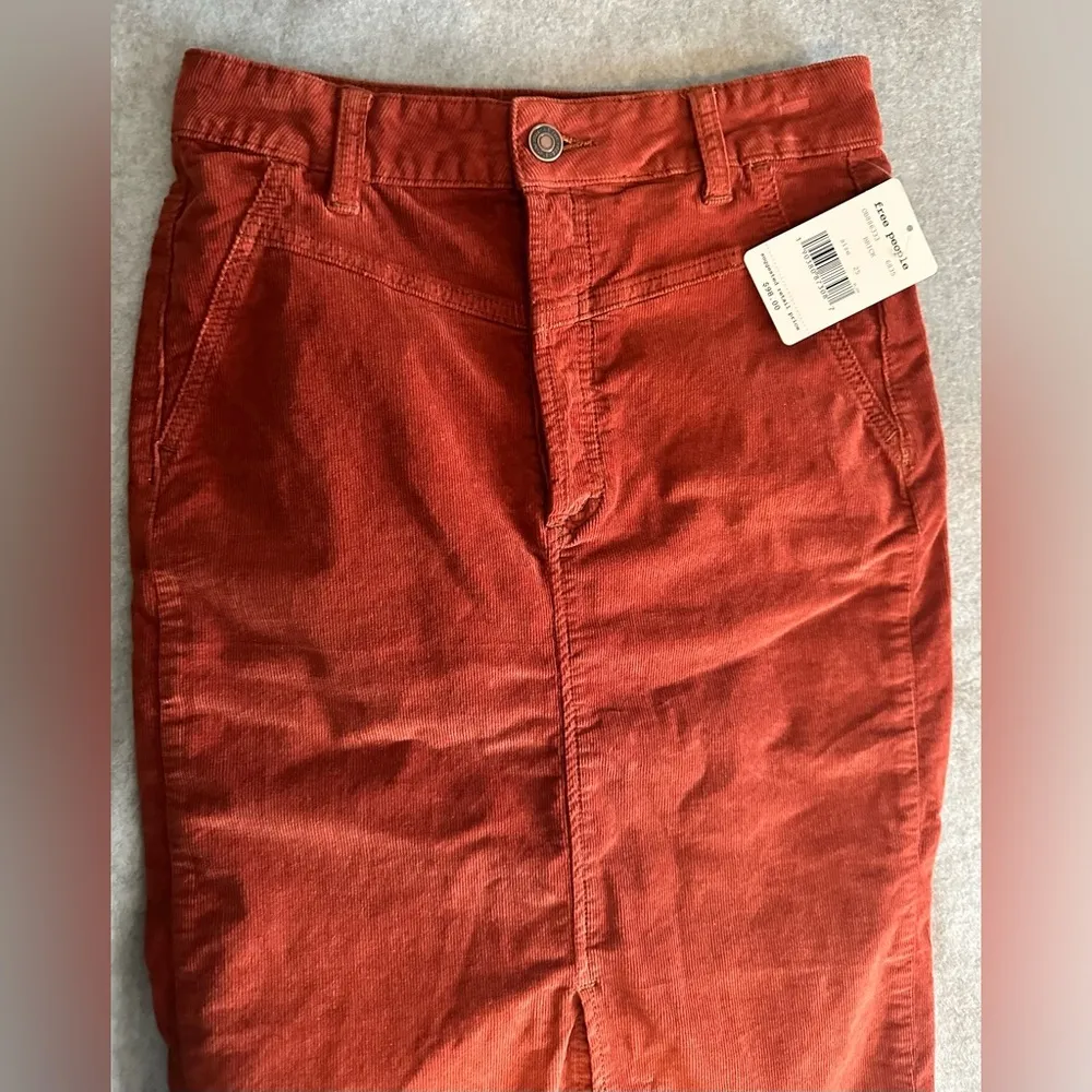 NWT Free people We the Free corduroy knee length skirt brick size 25 - Image 3