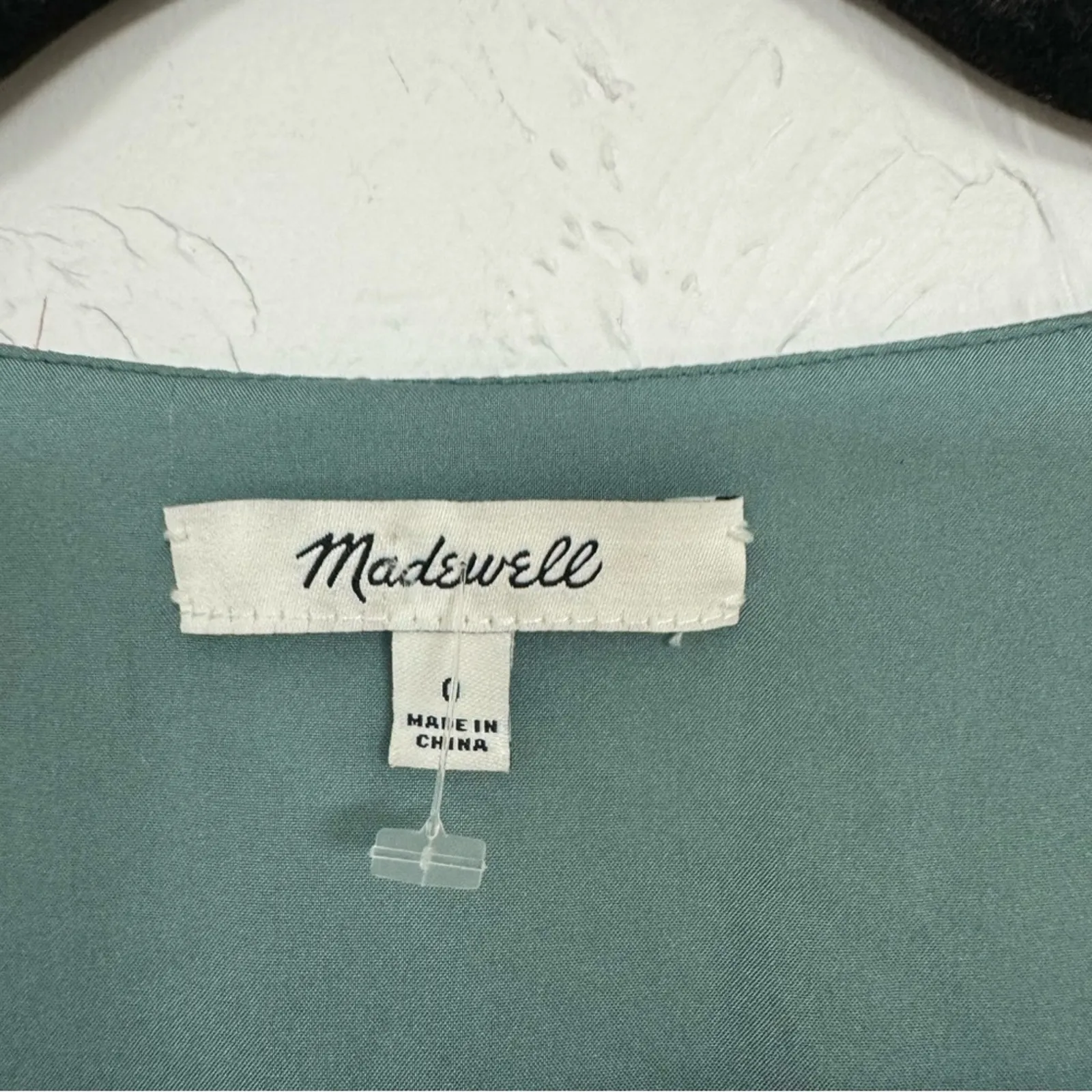 Madewell Green Red Floral Mini Dress Womens 0 Long Sleeve Sheer Boho Fall Casual - Image 9