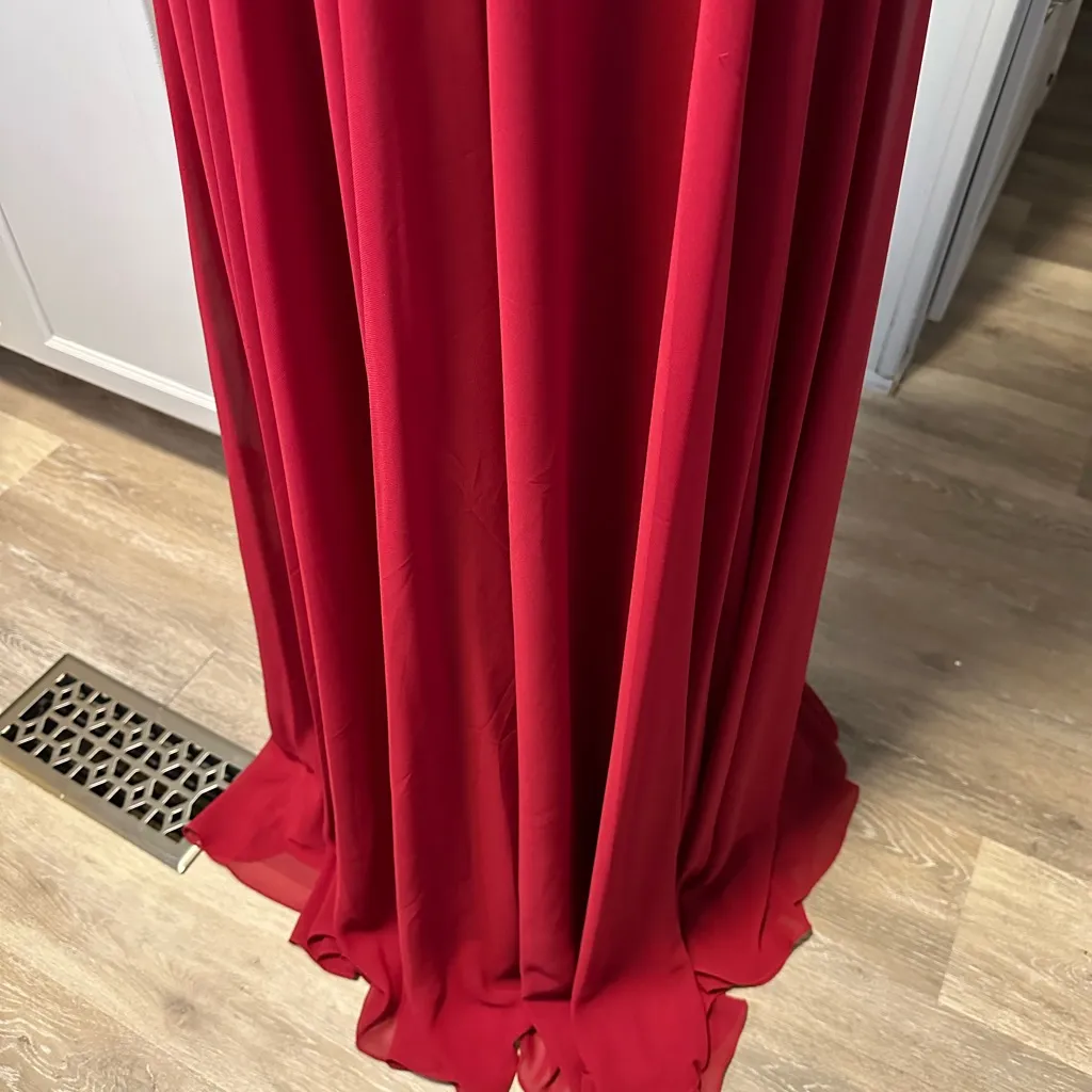 Dancing Queen Burgundy Lace Prom Dress - Image 3