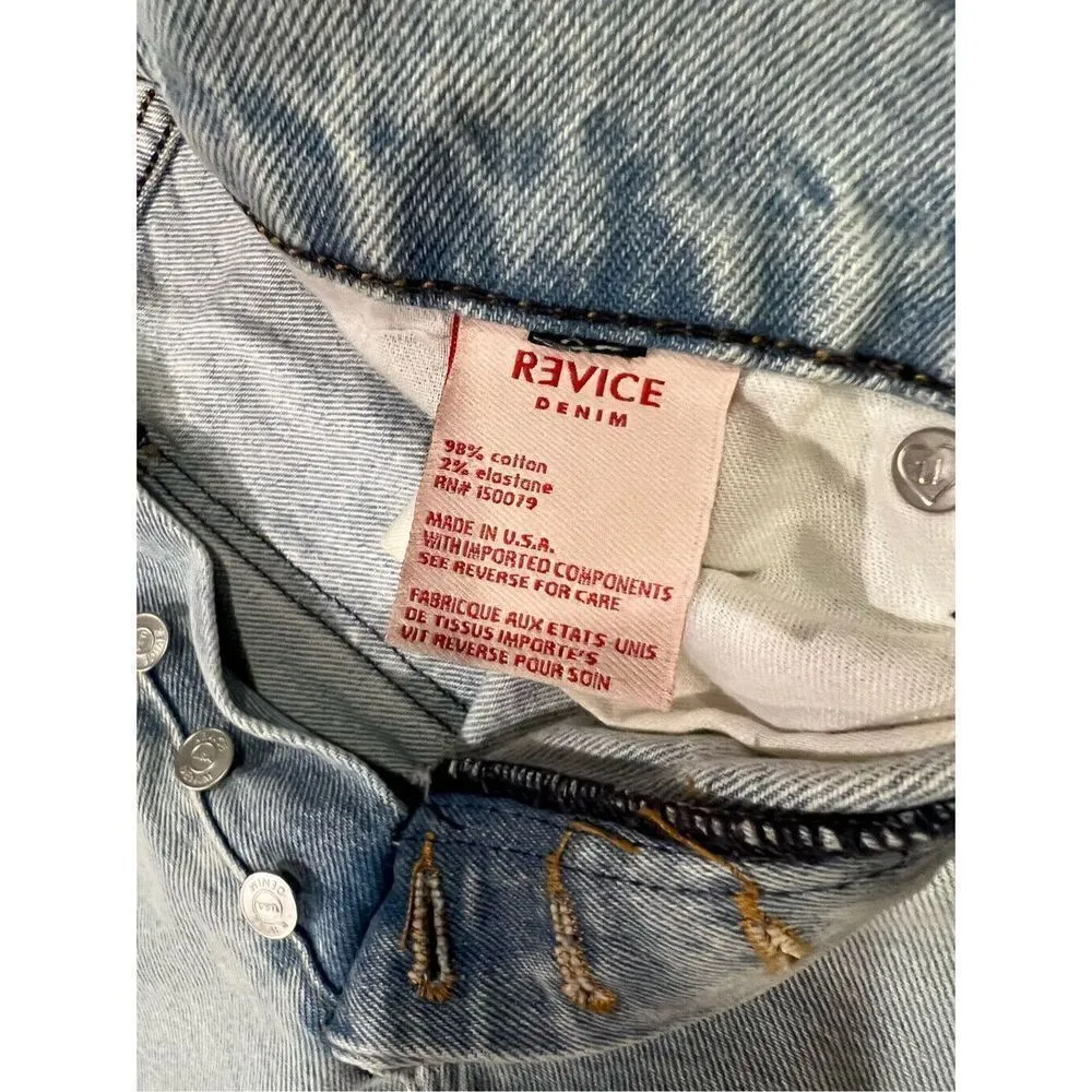 REVICE  Denim High Waisted Button Fly Jean 28 Made in USA - Image 12