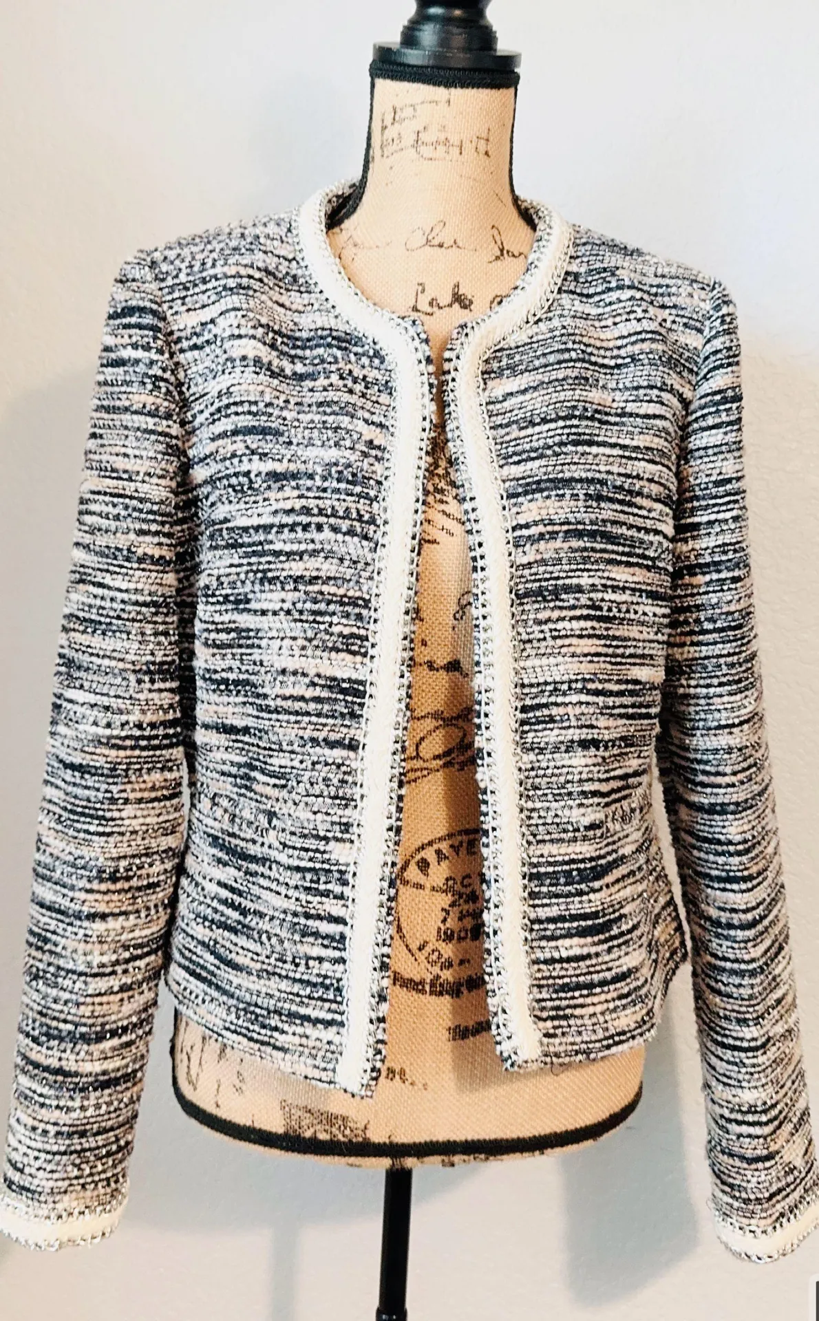 Boston Proper Shimmer Tweed Jacket - Image 2