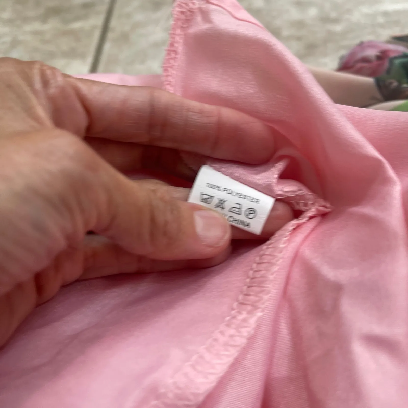 Vicky and Lucas Maxi Dress Floral Rose Print Black Lace Trim Lined Womens L/G Pink Size L - Image 9