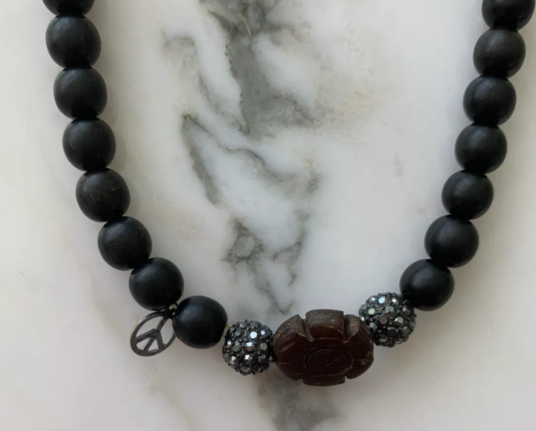 Fern Freeman Long Beaded Necklace Brown - Image 3