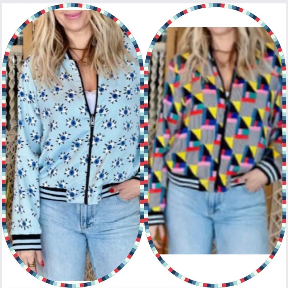 Gabby Isabella Reversible Women’s Multicolor cropped Sleeve Full - Image 2