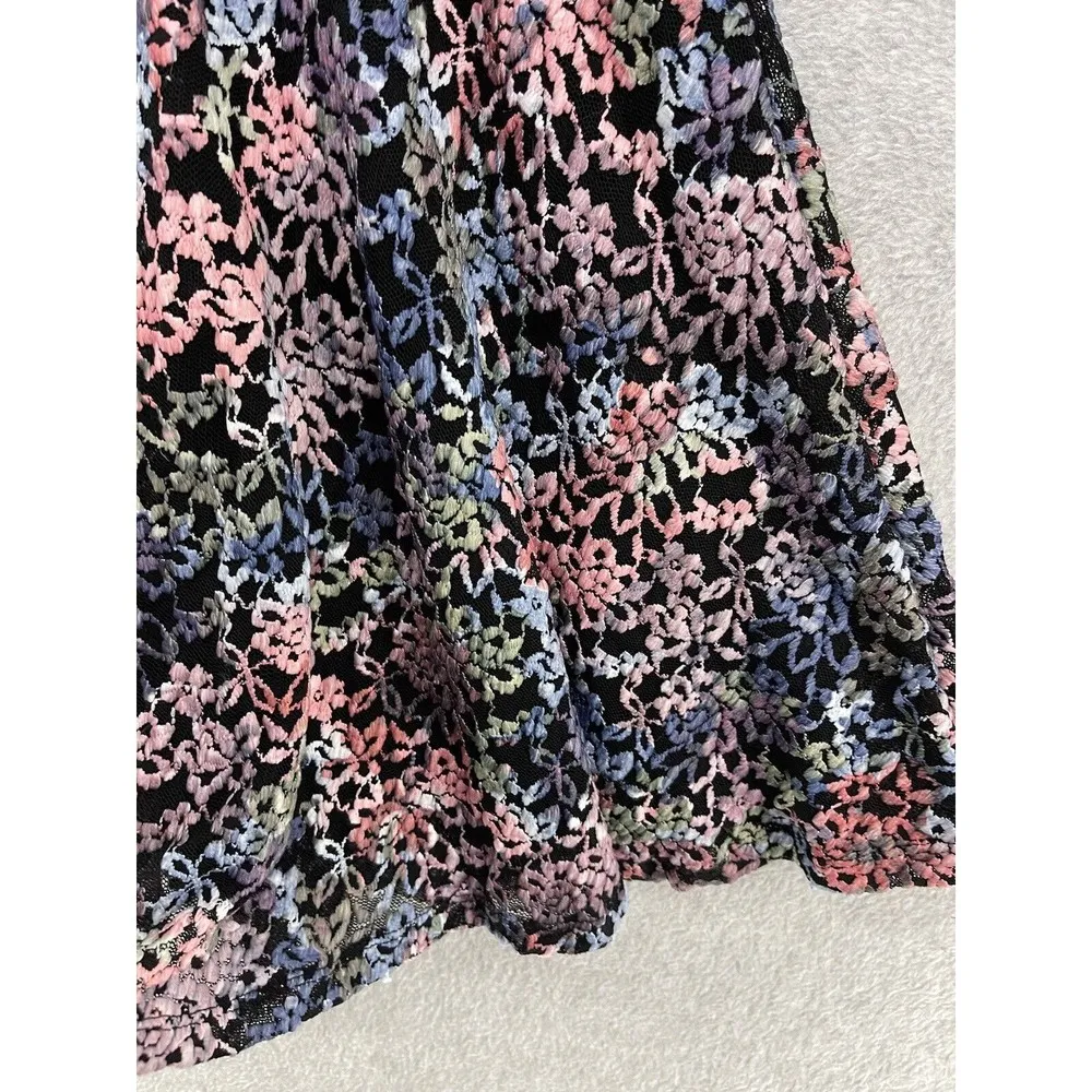 Maison Jules Women's Dress Short Sleeve XS V Neck Floral Fit & Flare Lined - Image 5