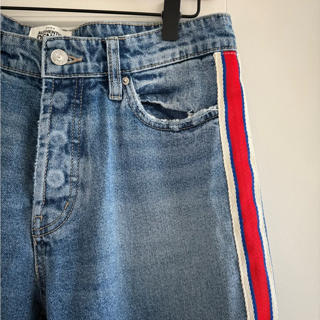 ZARA  Authentic Denim By TRF Straight Leg Medium Wash Jeans Size 8 - Image 2
