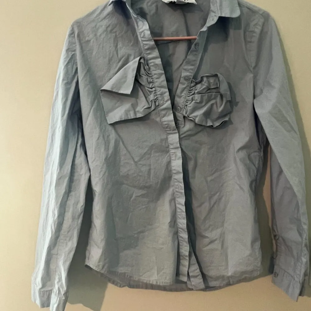 The Shirt Rochelle Behrens button down size small Blue - Image 2