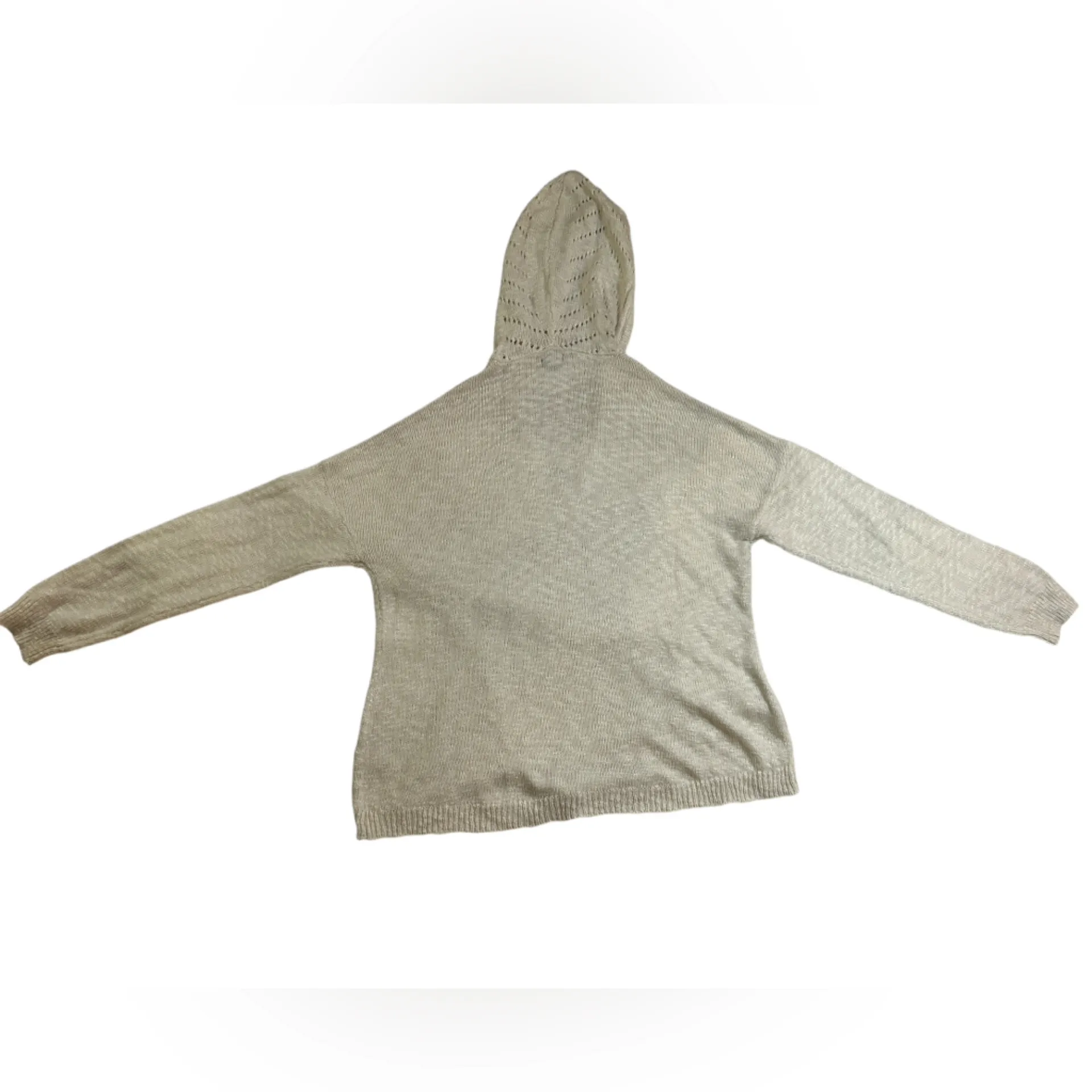 Deb 3X Cream Knit Hooded Pullover Sweater | Rare Vintage Plus Size 100% Acrylic - Image 7