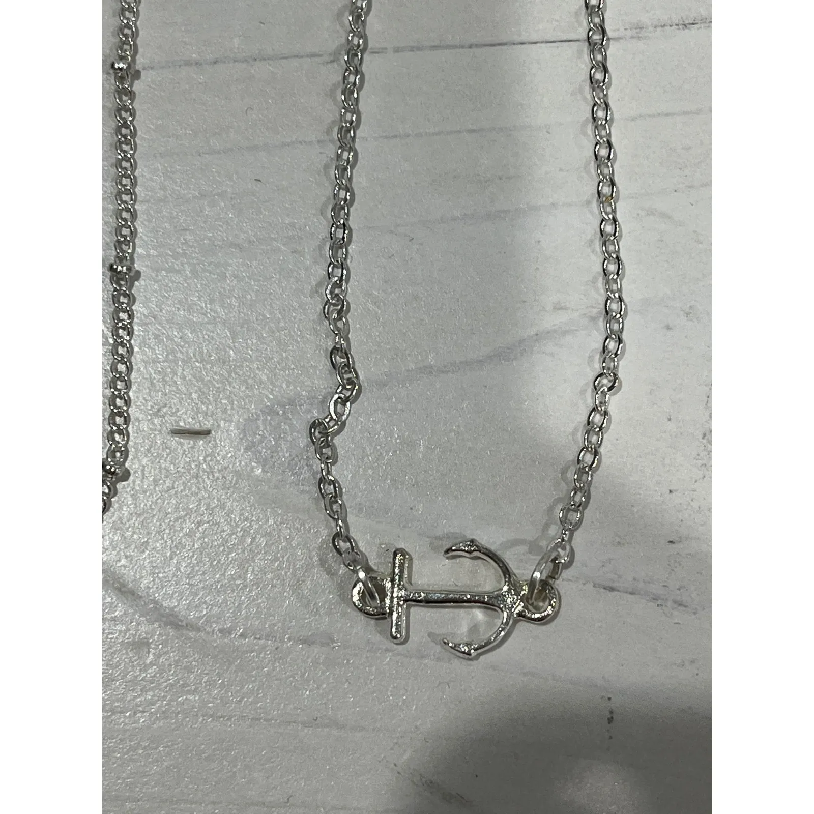 Silver Charm anklet lot Anchor Hamsa‎ Hand Chain Link Women's Jewelry - Image 3