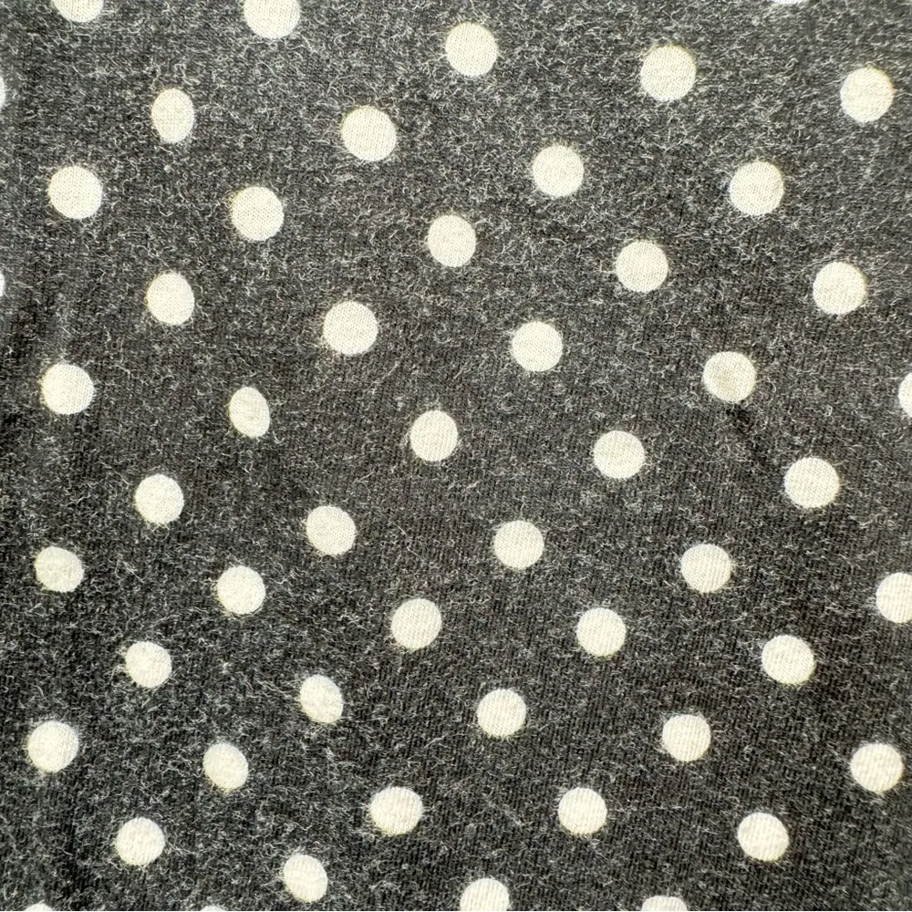 Chico’s Black with White Polka Dots & Stripes Short Sleeved Pocket Tee Size 1 M - Image 7