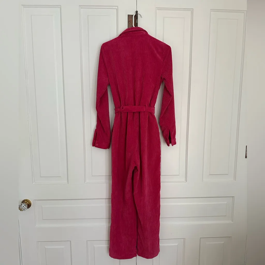 Wild Fable Pink Ribbed Corduroy Jumpsuit • Size XS - Image 5