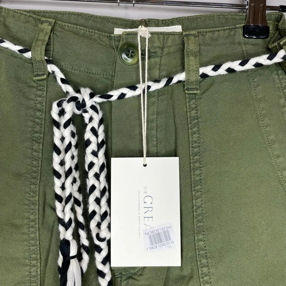 NWT The Great. The Army Lightweight High Waisted Shorts Size 26 - Image 3