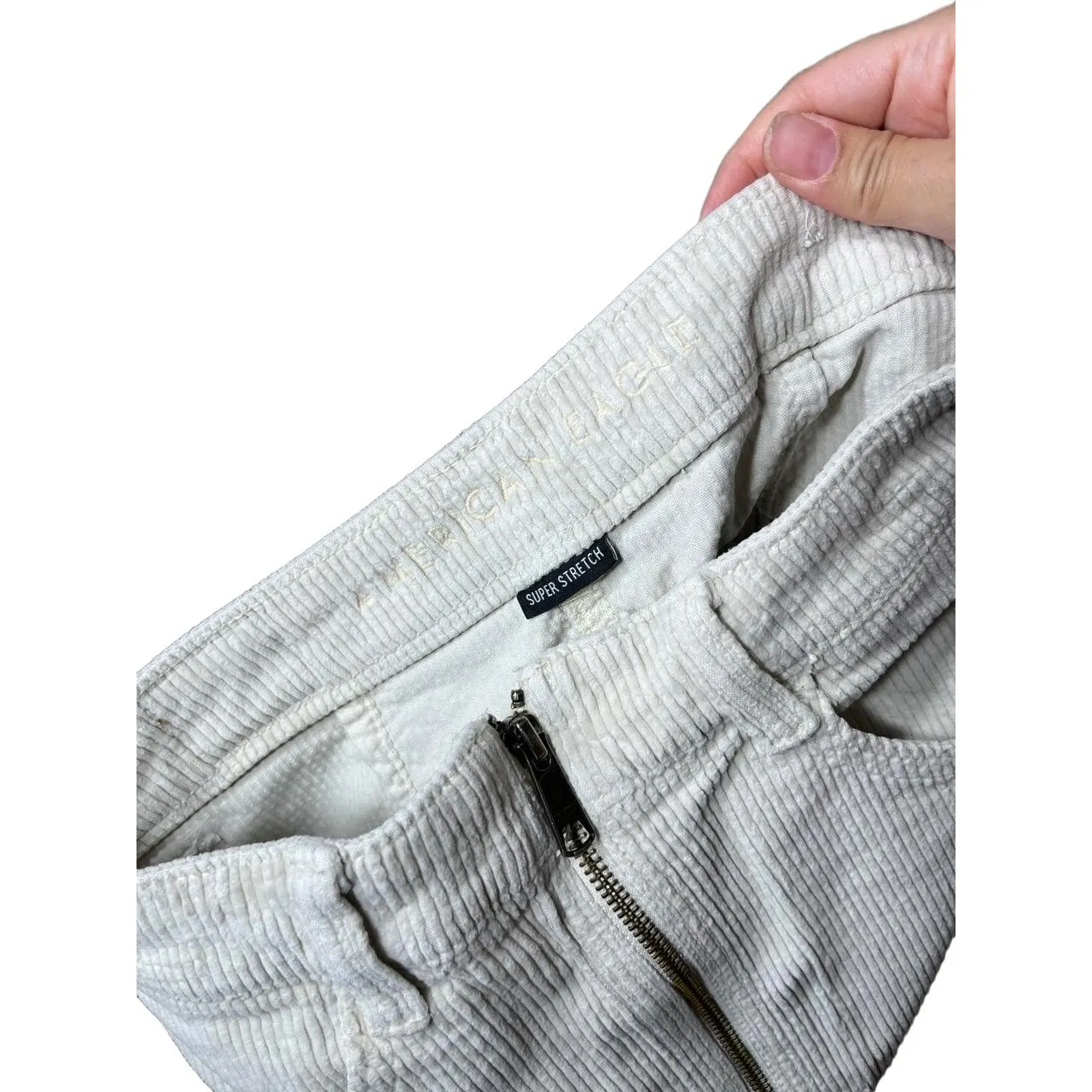 American Eagle‎ Outfitters Womens US 0 Cream Corduroy Mini Skirt - Image 5