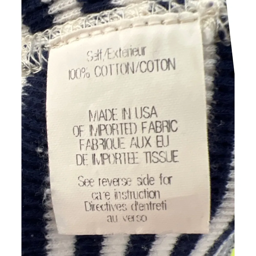 Theory Onissa Striped 100% Cotton Ribbed Mini Dress Small Navy White Coastal EUC - Image 9