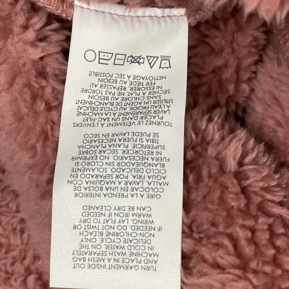 CAbi Womens Small Jacket Embrace Topper Dusty Pink Rose Fleece Hooded Zip 4121‎ - Image 8