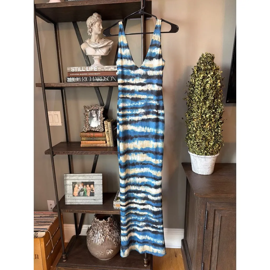 Ronny Kobo Rozio Dress Blue Tye Dye Multi Womens SIze Small - Image 4
