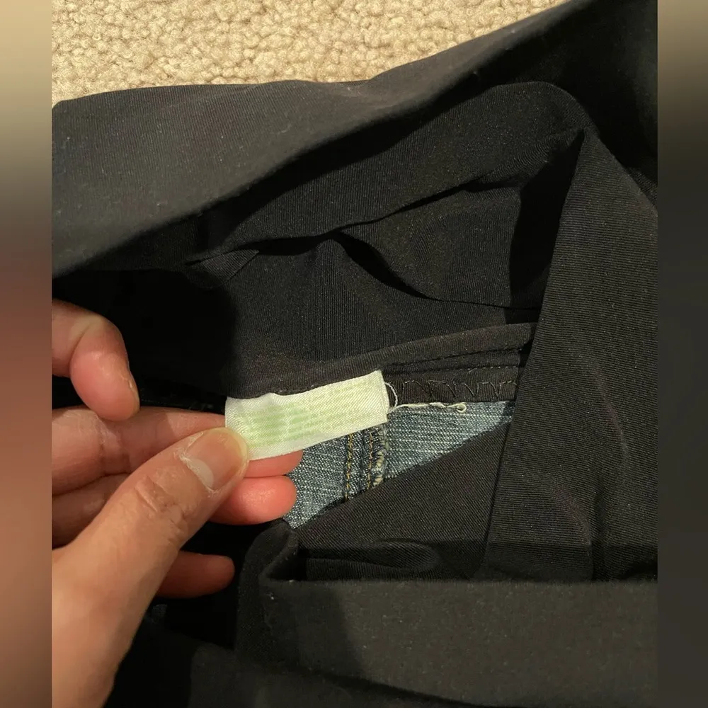 Maternity BELLA BAND Tube denim stretchable Mini Dress Black - Image 7