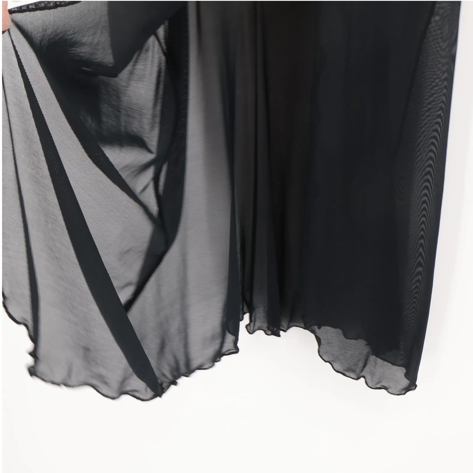 Black Lace Sheer Babydoll Chemise Cami Top Womens Whimsigoth Fairy Grunge Size S - Image 6