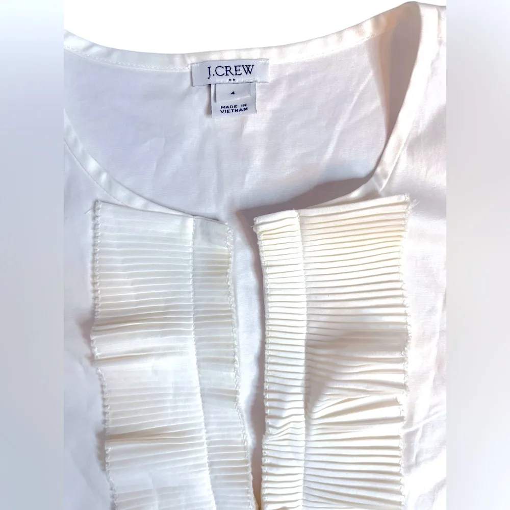 J. Crew Margot Pleated Ruffle
Sleeveless Top Size 4 - Image 6