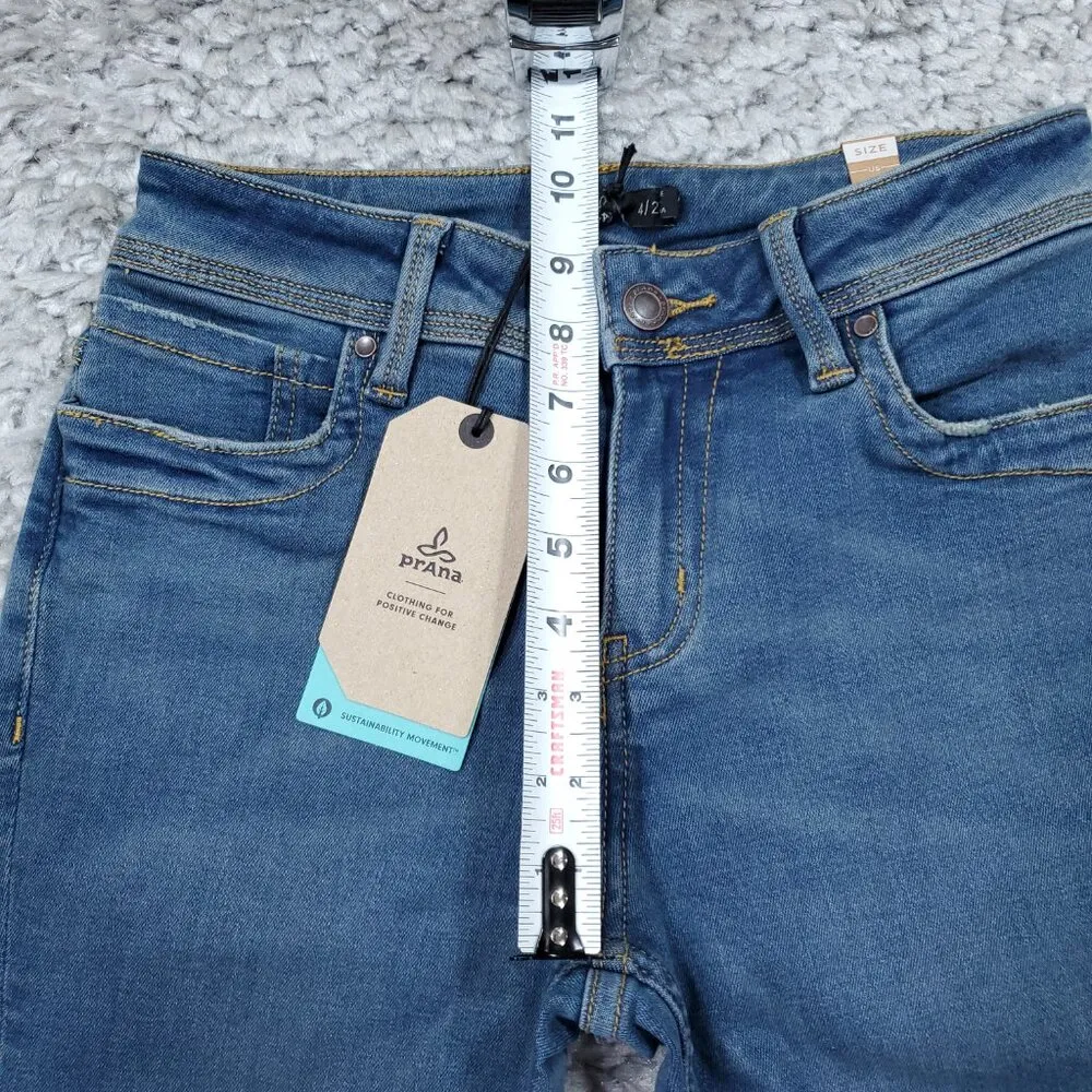 Prana Soma Skinny Jeans Medium Wash Classic Blue Stretch Denim Size 4 27 - Image 11