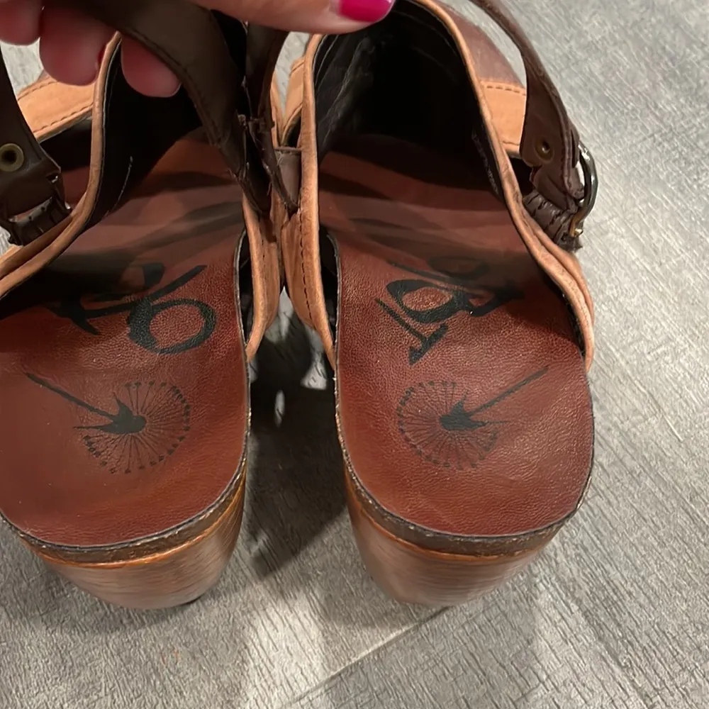 OTBT Lockport Leather Wedge Sandals - Image 3