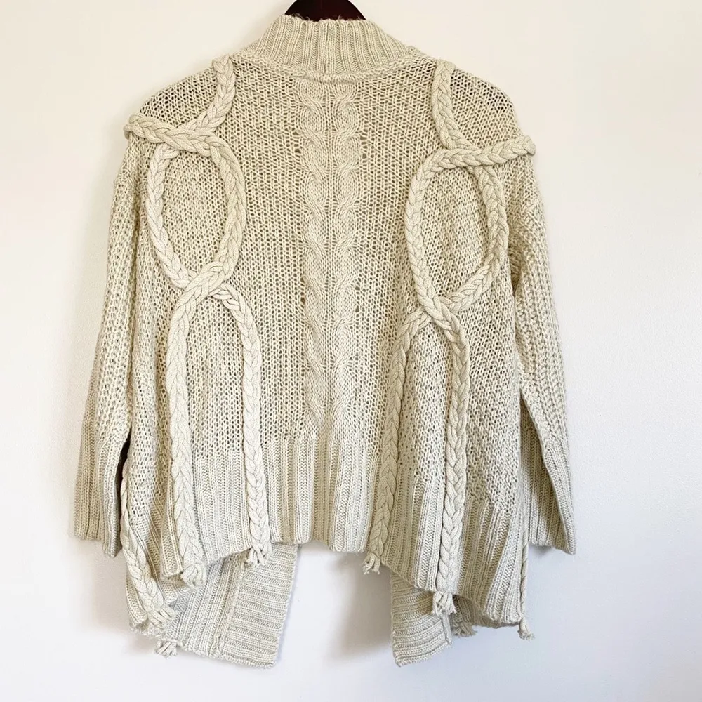 RD STYLE Chunky Rope Cardigan Sweater XS - Image 6
