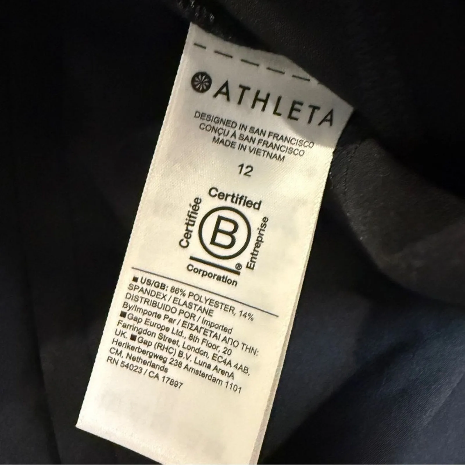 Athleta Women's Ankle Jogger Pants Size 12 Black Tapered Stretch Travel Casual - Image 6