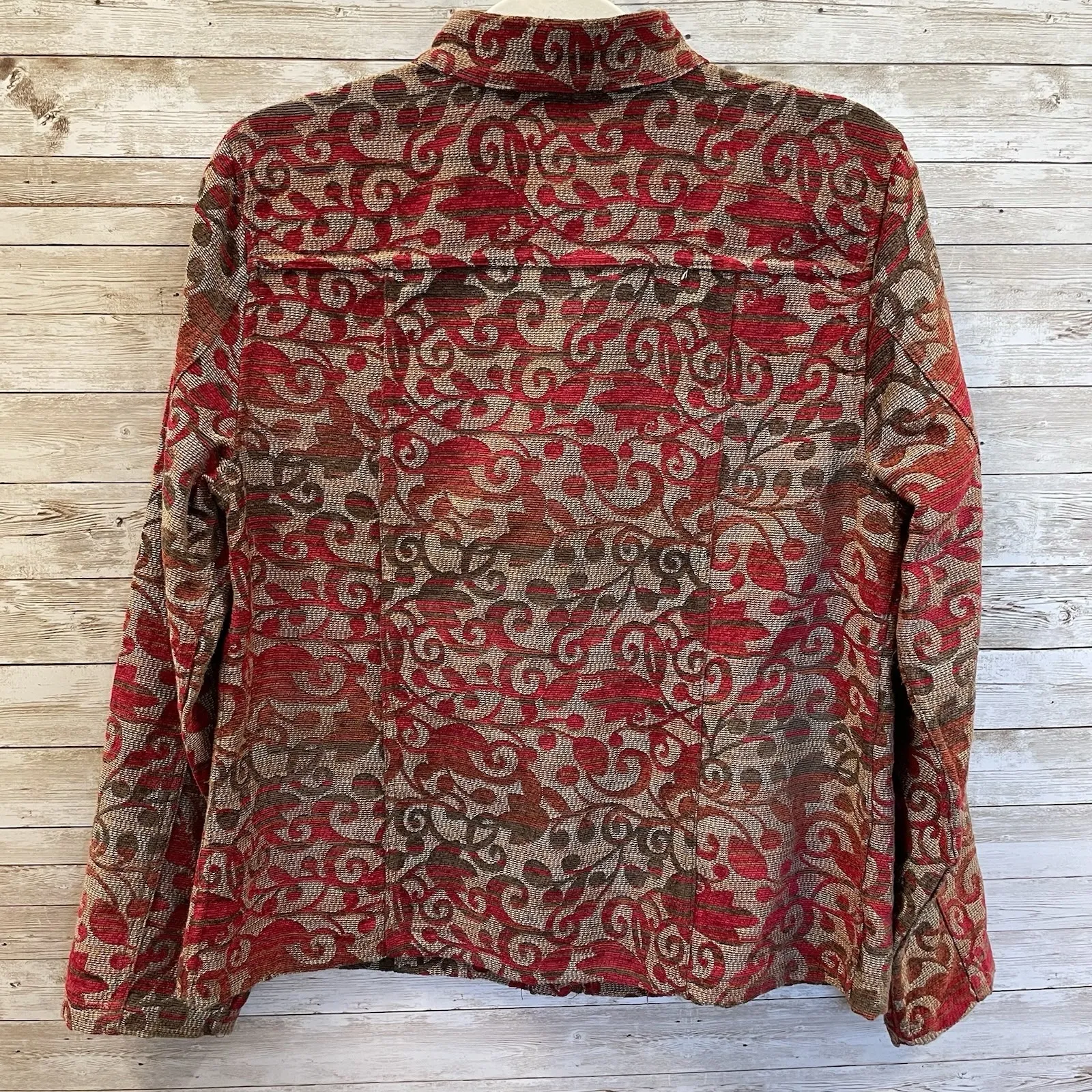 Christopher & Banks Womens M Jacket Mandarin Collar Fall Pockets Button Up Shirt - Image 6