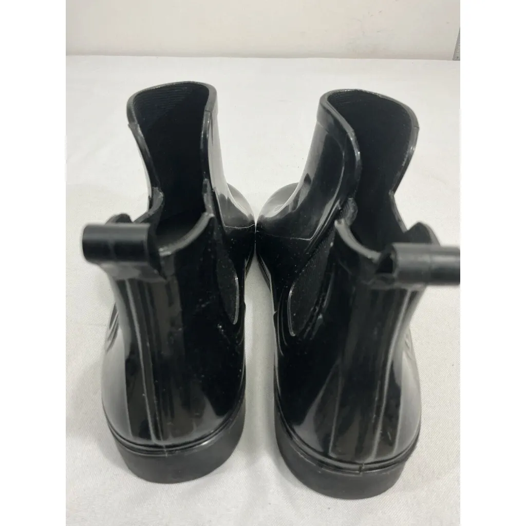 Womans Size 8 Black Rubber Stretch Ankle Rain Boots NWOT - Image 5