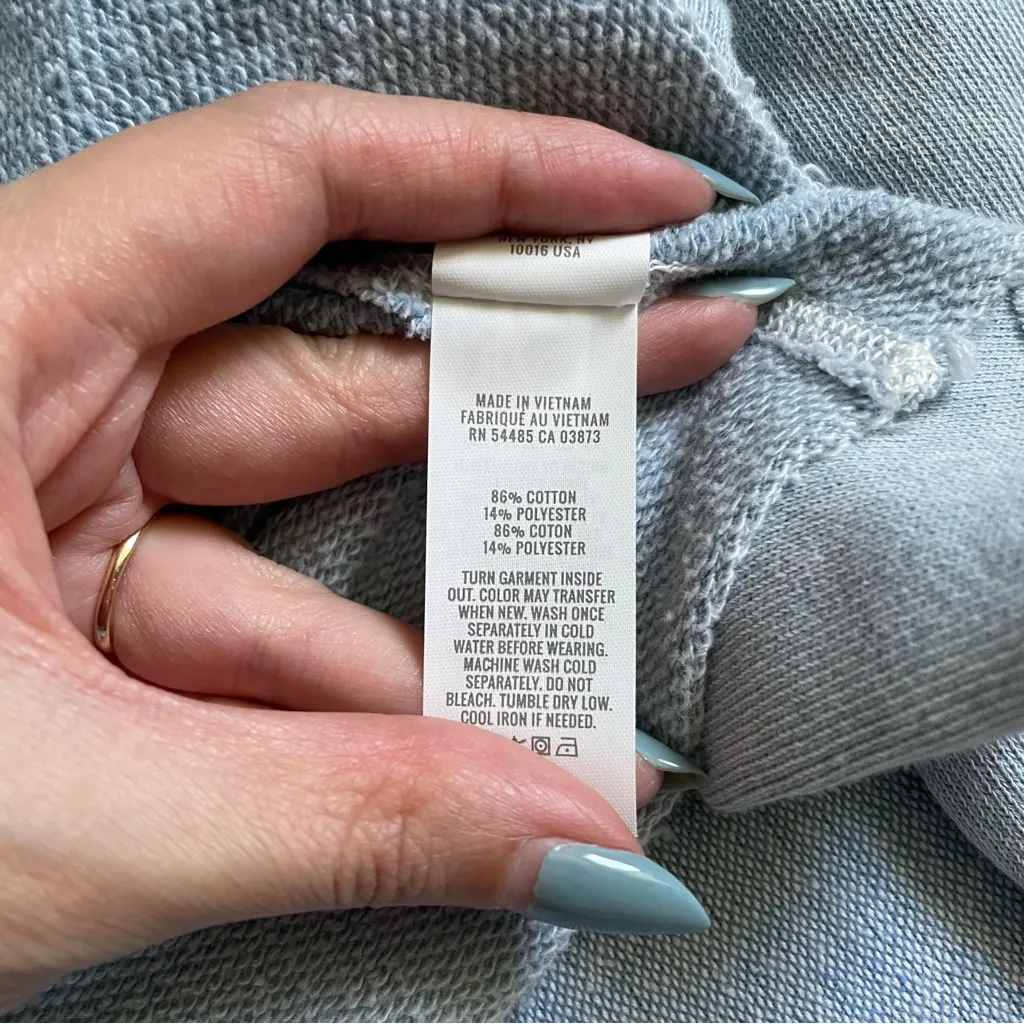 NWT Aerie Cozy Sweatshirt New Heights Fleece Turtleneck Size XS in Cloud Wash - Image 6