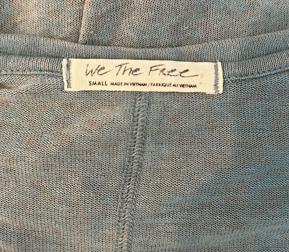 Free People washed blue oversized tunic top Sz S - Image 3