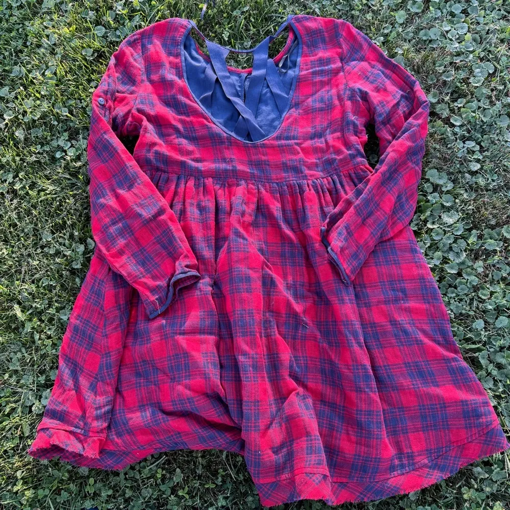 JODIFL Babydoll Plaid Dress - Image 4