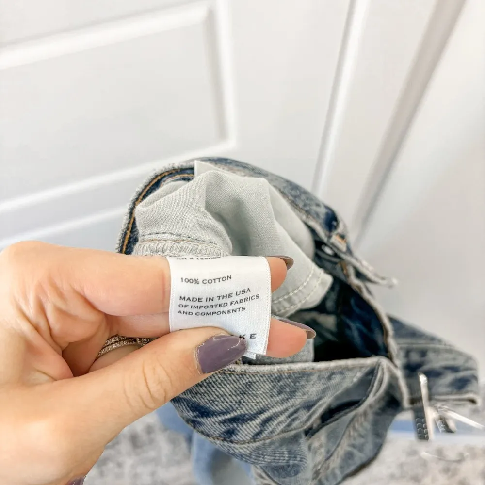 NEW SLVRLAKE Dallas Skirt Maxi Denim Hard Times Blue Size 2 - Image 9