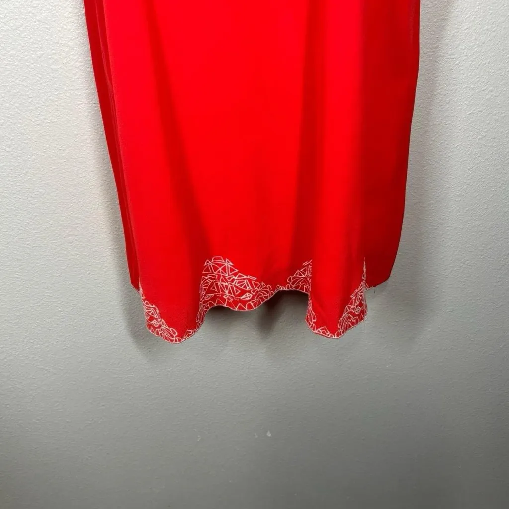 Blu Pepper Orange Boho Embroried Dress Size Large - Image 3