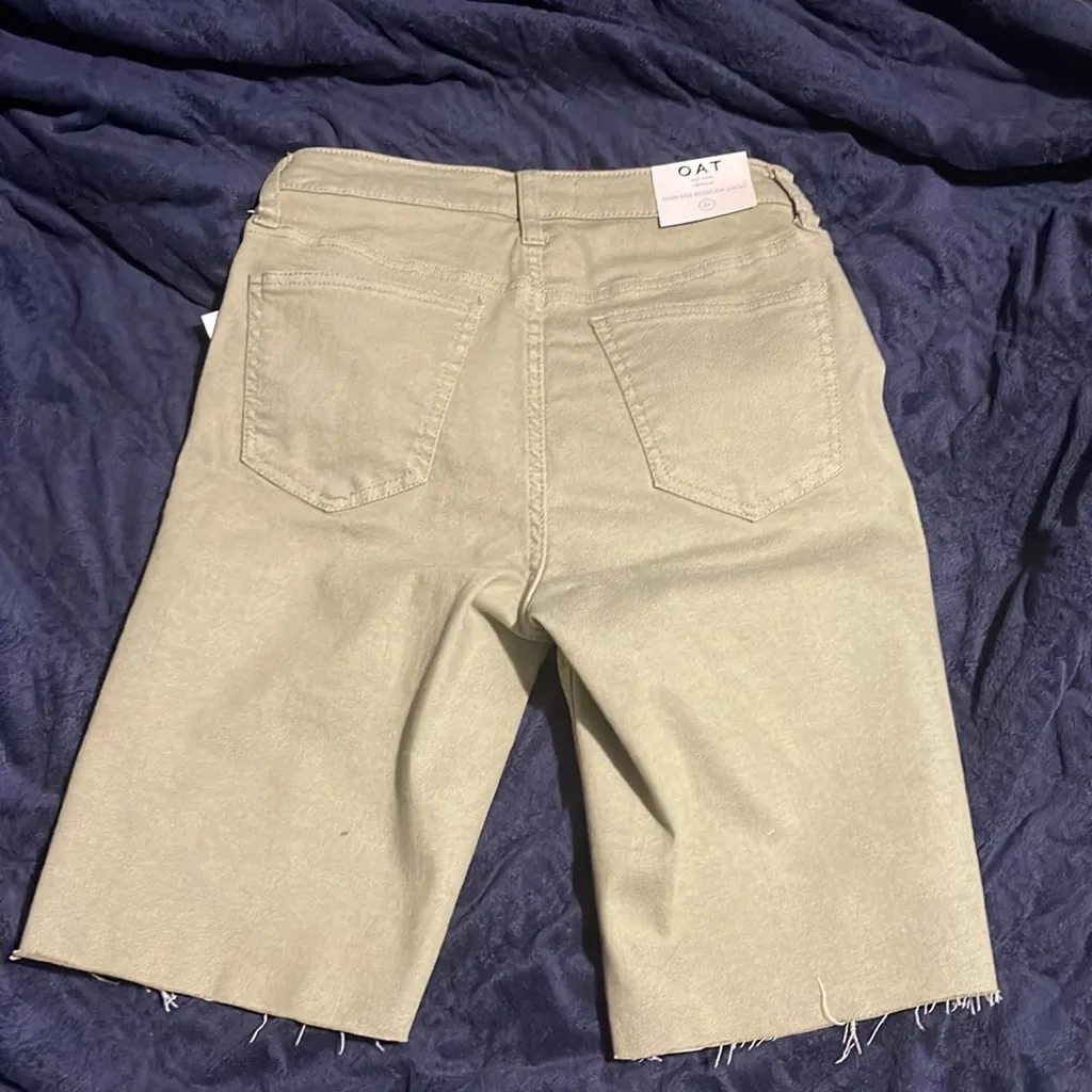 OAT High Rise Bermuda Short Green Size 26 - Image 2