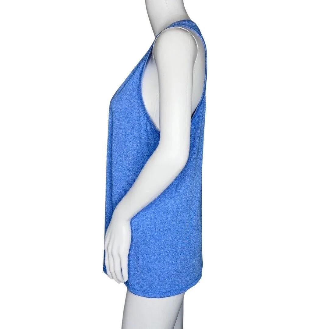 Under Armour Shirt Womens Medium Blue‎ White Threadborne Tank Workout Athleisure - Image 3