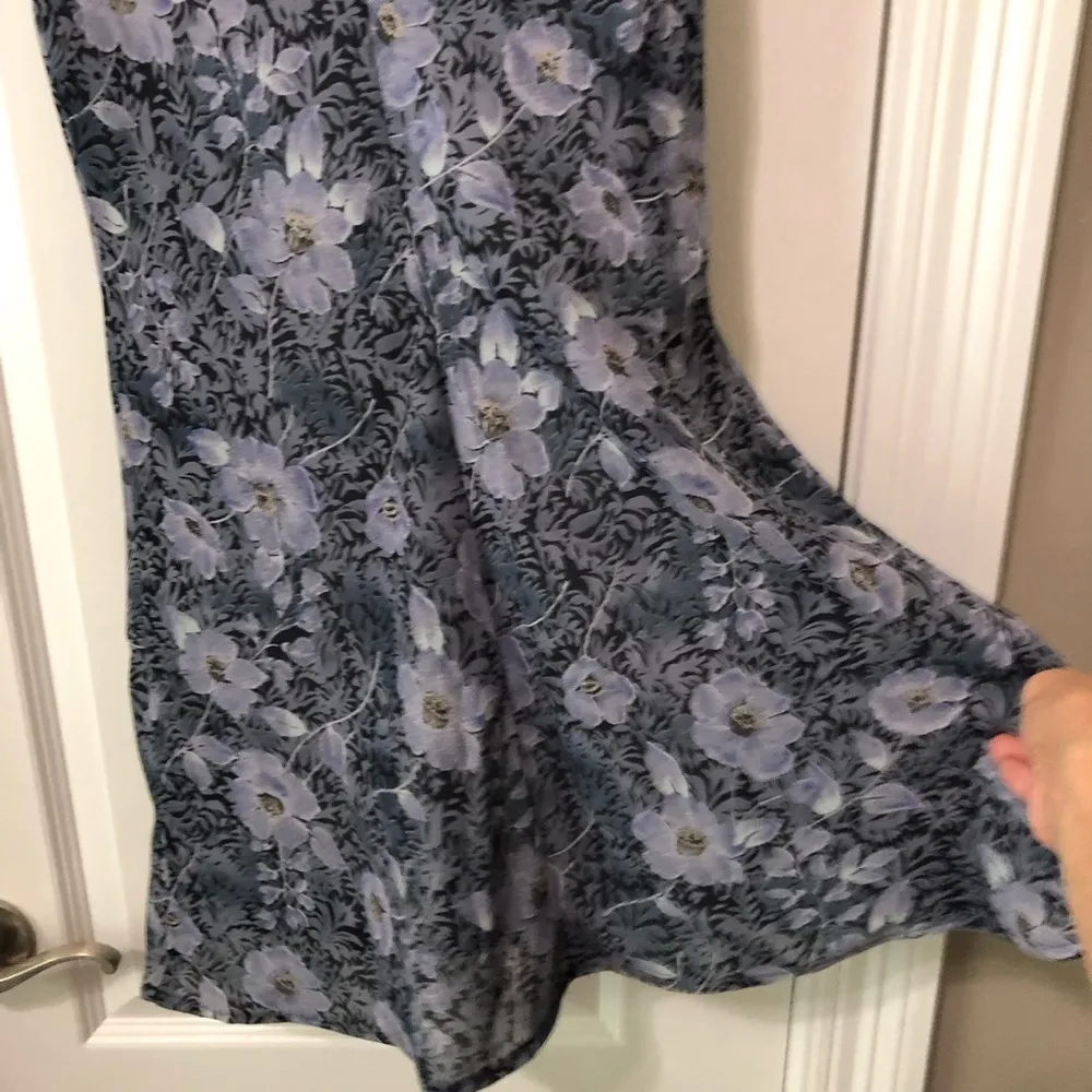 Vintage Sleeveless Dress from All That Jazz Size 5/6 Purple Navy Lavender - Image 7