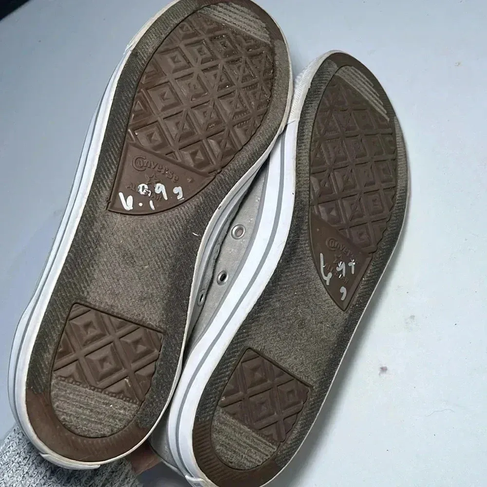 Converse Lo Top All Stars Pin Dot‎ Gray Chuck Taylors Sz 10 Retro Casual Y2K - Image 4