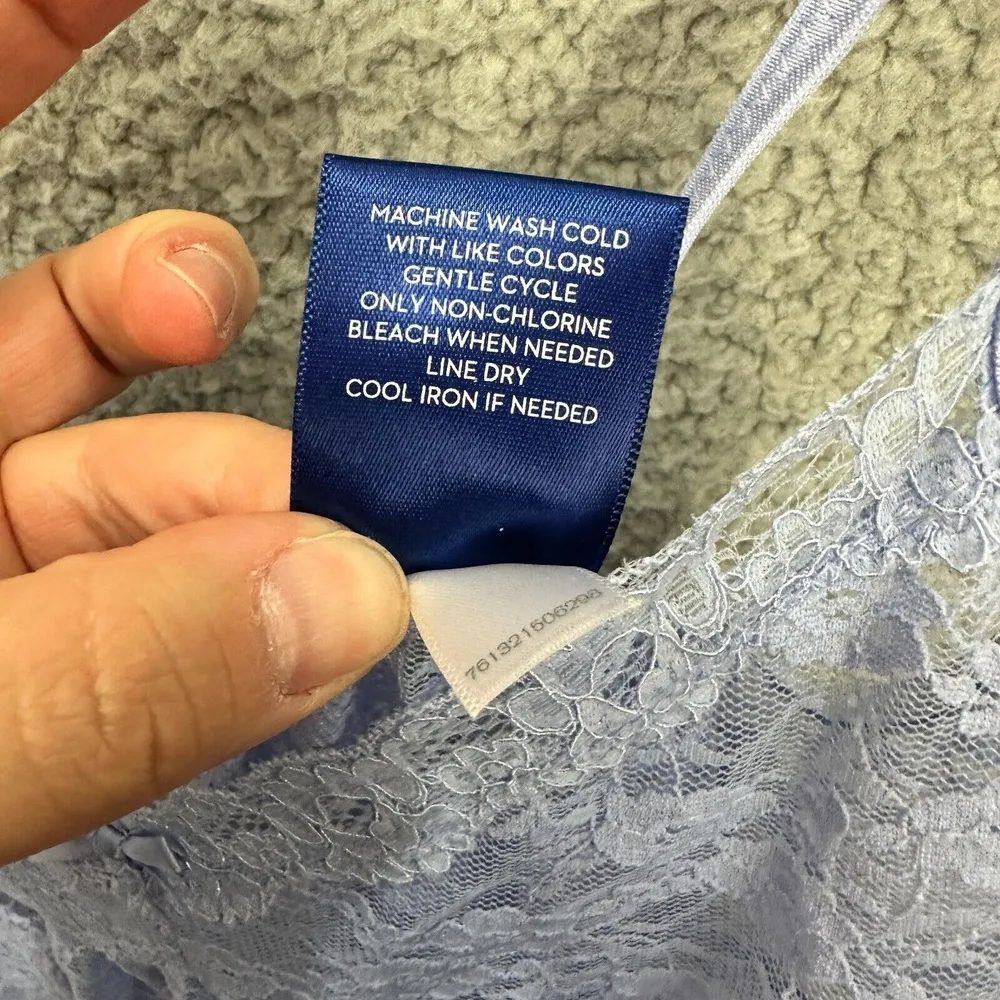 APT.9 Lace‎ Lingerie Babydoll Slip Dress Womens M Purple Sheer Floral Coquette - Image 5