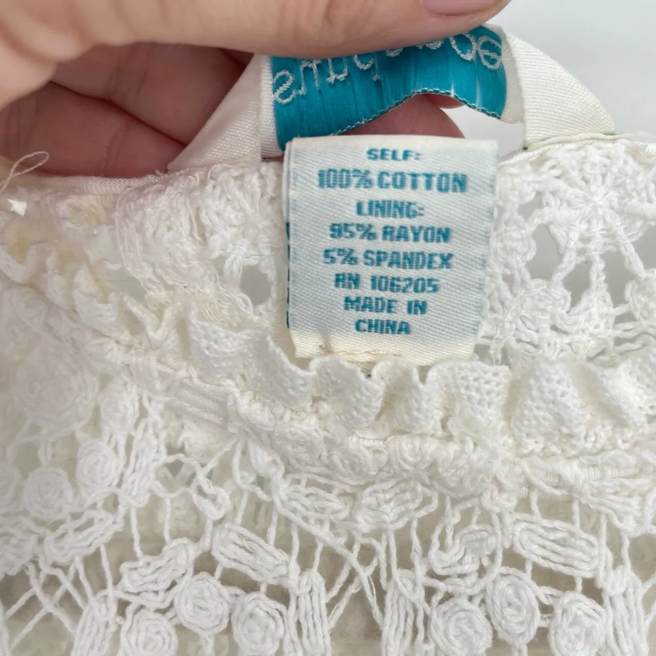 Sundance Womens Open Crochet Knit Boho Cream Sleeveless Beach Coverup Dress S - Image 5