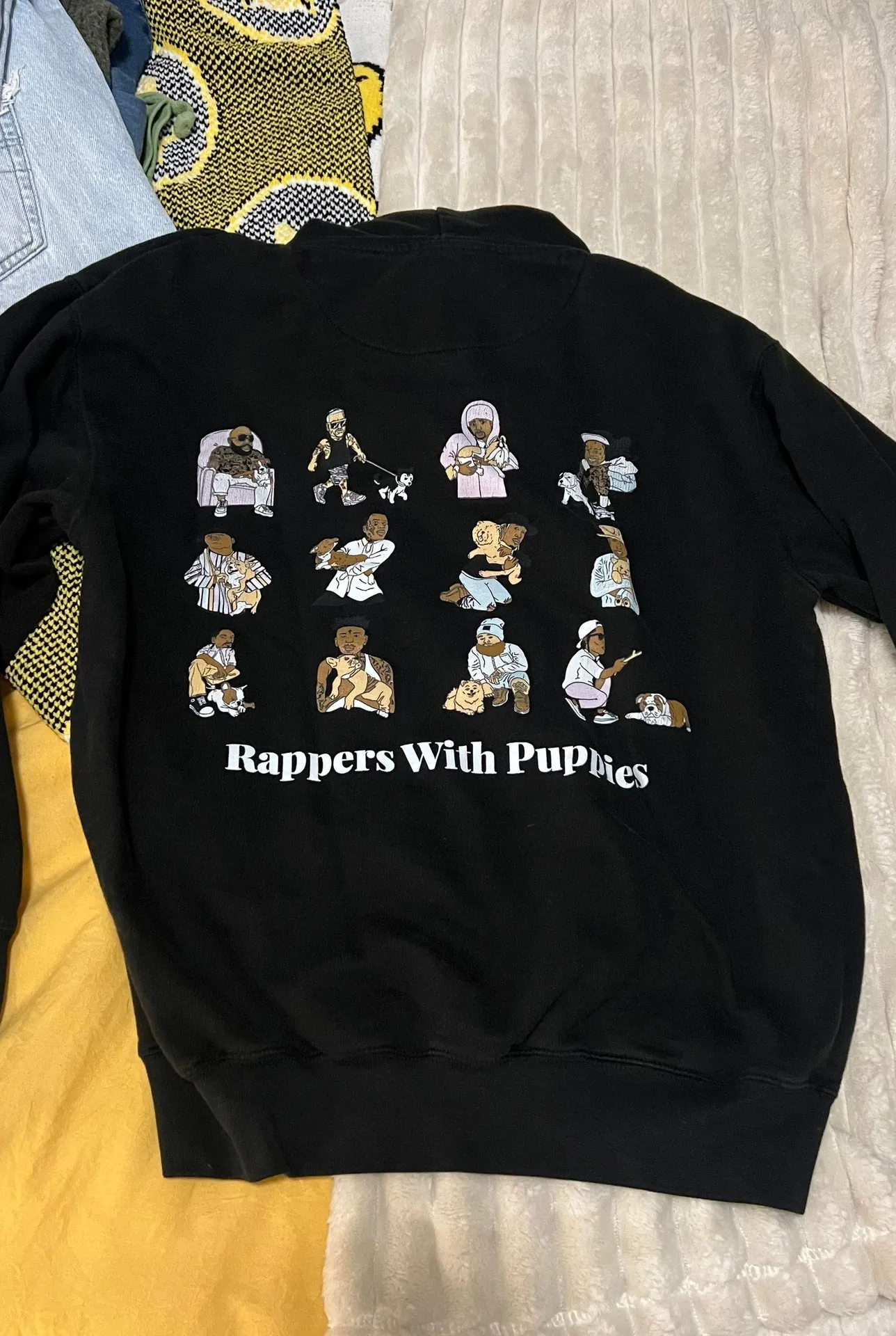 Rappers with puppies sweatshirt Black - Image 2