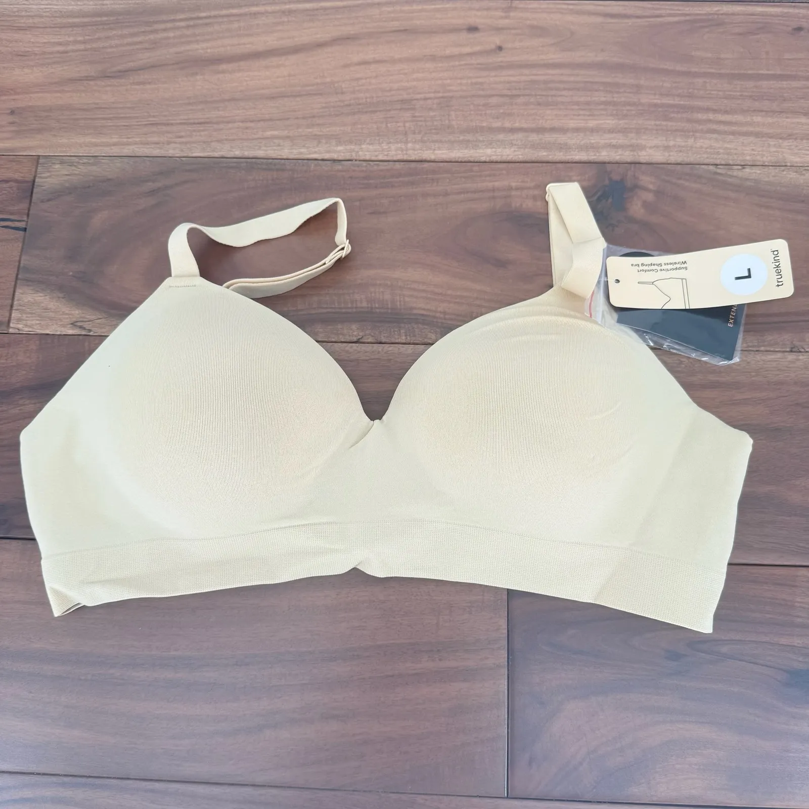 Truekind Supportive Comfort Wireless Shaping Bra Size L Tan Size L - Image 2