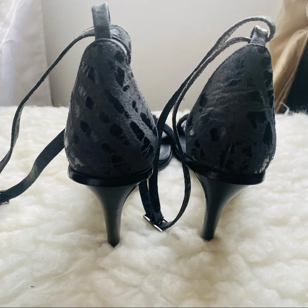 𝅺TIBI Black Wraparound Ankle Strap Sandals Eur 37 - Image 6