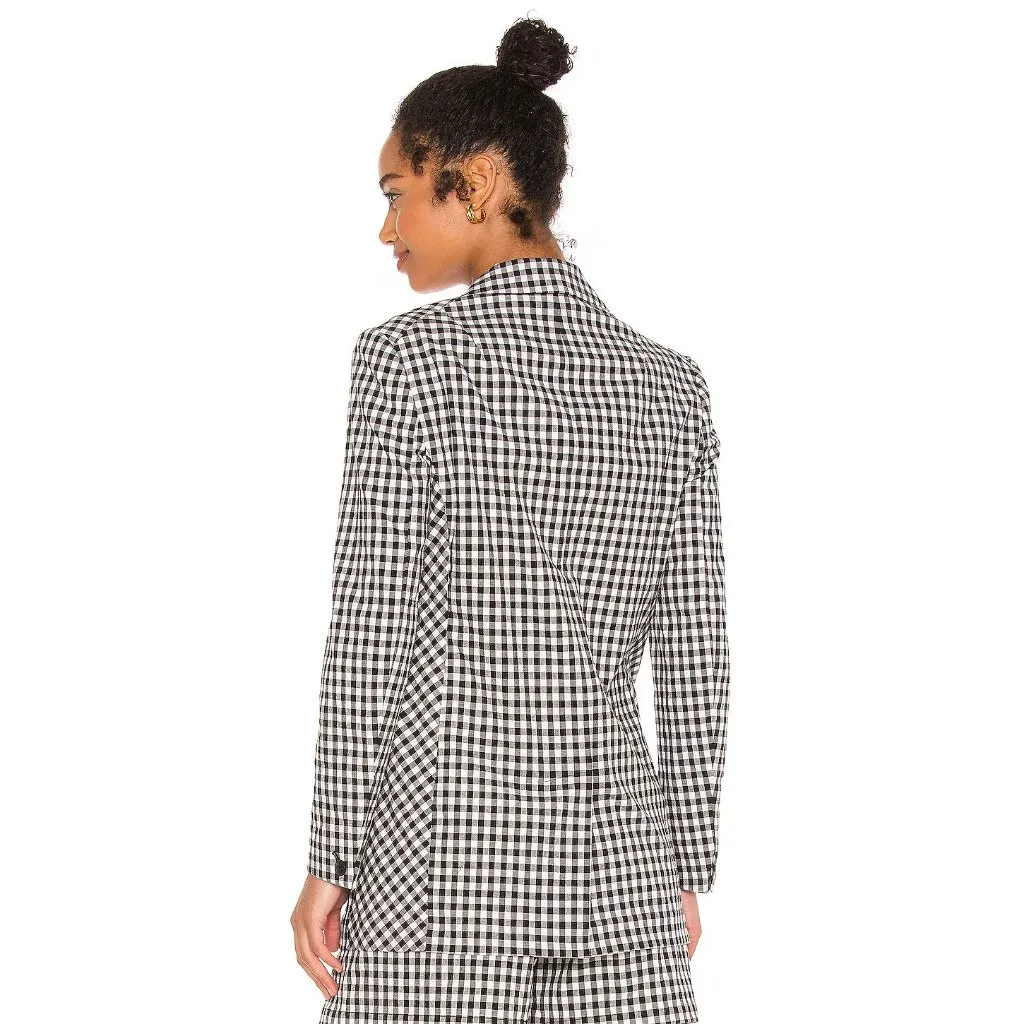 NWT Rag & Bone Ames Blazer in Black White Gingham Seersucker Jacket 6 $495 - Image 4