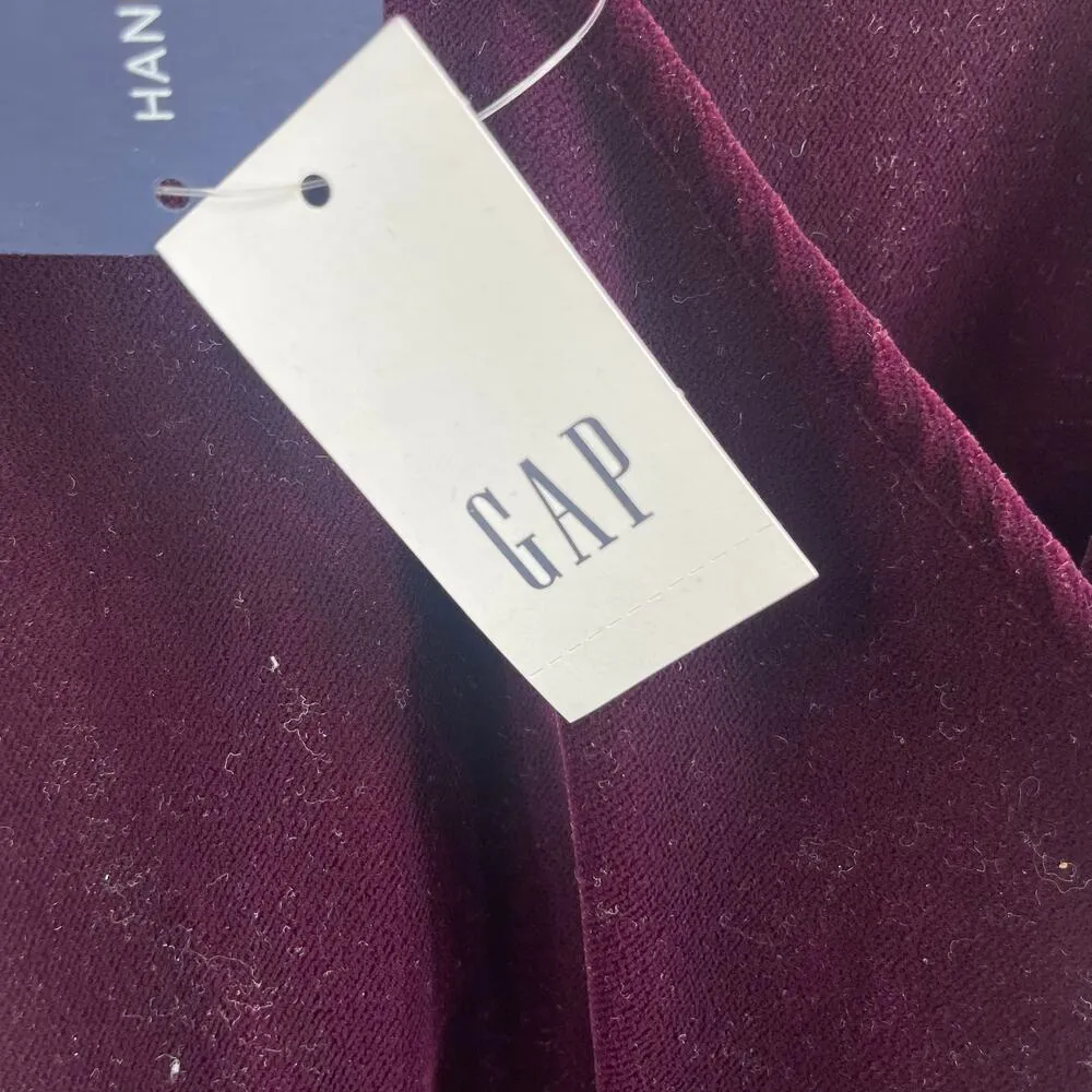 GAP Jumpsuit Size 6 Velvet Purple Eggplant NWT Cami Wrap Front Holiday Cocktail - Image 5