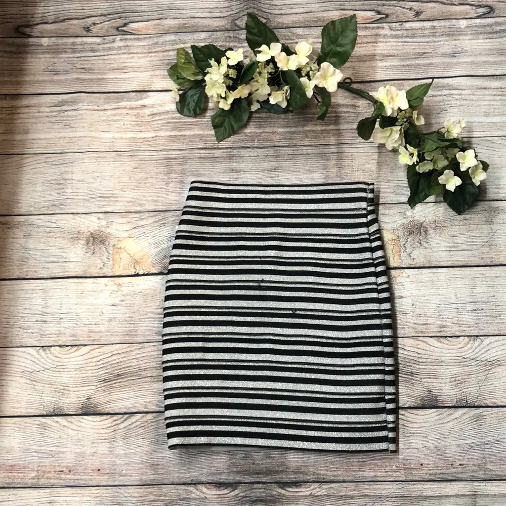 Lola size medium black & silver skirt - Image 4